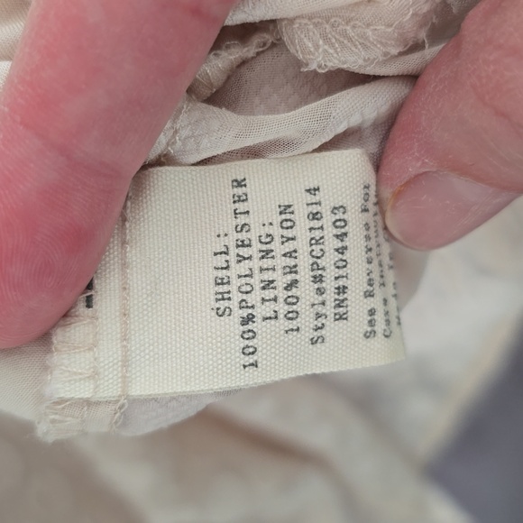 Perch by Blu Pepper Cream Dotted Ruffle Sleeve Blouse, Size 1X - Picture 10 of 11